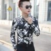 Black Pineapple And Flower Printed Shirt | Sehun-EXO -Diva s Closet Sehun EXO Black Pineapple and Flower Printed Long Sleeved Shirt 600x720 1