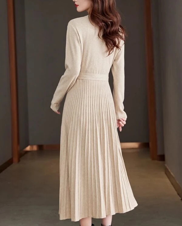 Beige Belted Dress | Seohyun - Girls Generation 5 Beige Belted Dress | Seohyun - Girls Generation - Image 3