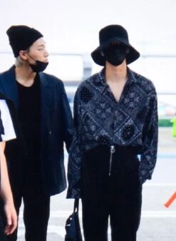 Black Long Sleeve Bandana Shirt | Seonghwa - ATEEZ -Diva s Closet Seonghwa ATEEZ Black Long Sleeve Bandana Shirt 3 1 600x821 1