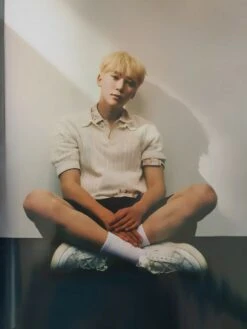 White Knit Short Sleeved Polo Shirt | Seungkwan - Seventeen -Diva s Closet Seungkwan White Knit Short Sleeved Polo Shirt Inspiration 2 600x800 1
