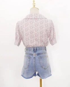 Beige Short Sleeved Floral Blouse | Hyuna 28 Beige Short Sleeved Floral Blouse | Hyuna -Diva s Closet Short Sleeved Floral Blouse Hyuna 6