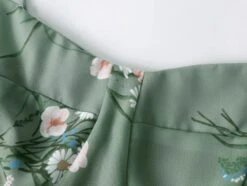 Green Floral Slide Slit Dress | Shuhua - (G)I-DLE -Diva s Closet Shuhua GI DLE Green Floral Slide Slit Dress 4 600x451 1