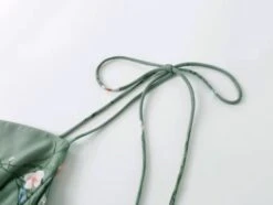 Green Floral Slide Slit Dress | Shuhua - (G)I-DLE -Diva s Closet Shuhua GI DLE Green Floral Slide Slit Dress 6 600x452 1