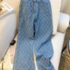 Blue Patterned Square Pocket Jeans | Sihyeon - Everglow -Diva s Closet Sihyeon Everglow Blue Patterned Square Pocket Jeans 5 600x750 1