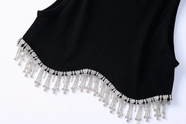 Black Tassel Crop Top | SuA - Dreamcatcher 10 Black Tassel Crop Top | SuA - Dreamcatcher - Image 8