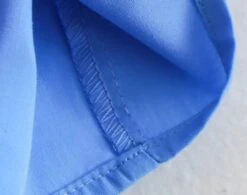 Blue Cropped Button-Up Shirt | SuA - Dreamcatcher -Diva s Closet Sua Dreamcatcher Blue Cropped Button Up Shirt 4 600x474 1