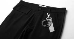 Black Keyring-Detail Trouser | Suga - BTS -Diva s Closet Suga BTS Black Keyring Detail Trouser 5 600x318 1