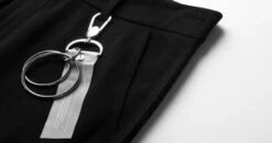 Black Keyring-Detail Trouser | Suga - BTS -Diva s Closet Suga BTS Black Keyring Detail Trouser 6 600x317 1