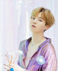 Lilac Sparkling Shirt | Suga - BTS -Diva s Closet Suga BTS Sparkling Lilac Shirt 2 e1645066800521 600x742 1