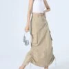 Beige Drawstring Cargo Skirt | Sullyoon - NMIXX 2 Beige Drawstring Cargo Skirt | Sullyoon - NMIXX -Diva s Closet Sullyoon NMIXX Beige Drawstring Cargo Skirt 9
