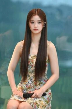 Green Oil Painting Design Floral Sling Dress | Sullyoon - NMIXX -Diva s Closet Sullyoon NMIXX Green Floral Sling Dress 1 600x902 1