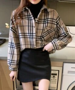 Beige Long-Sleeve Cotton Shirt | Taehyung - BTS