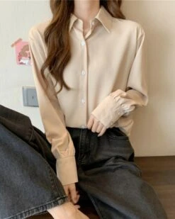 Beige Loose Shirt | Taehyung - BTS -Diva s Closet Taehyung BTS Beige Loose Shirt 5 600x750 1