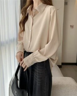 Beige Loose Shirt | Taehyung - BTS -Diva s Closet Taehyung BTS Beige Loose Shirt 8 600x750 1