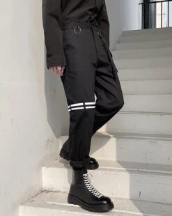 Black Pants With Knee Strap | Taehyung - BTS -Diva s Closet Taehyung BTS Black Pants With Knee Strap 14