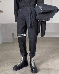 Black Pants With Knee Strap | Taehyung - BTS -Diva s Closet Taehyung BTS Black Pants With Knee Strap 3