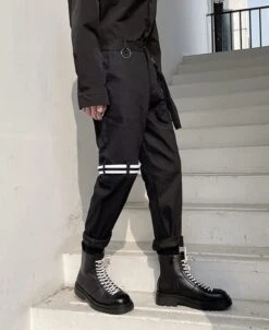 Black Pants With Knee Strap | Taehyung - BTS -Diva s Closet Taehyung BTS Black Pants With Knee Strap 7 600x733 1