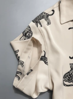 Beige Leopard Printed Shirt | Taeyong - NCT -Diva s Closet Taeyong NCT Beige Leopard Printed Shirt 9 600x813 1