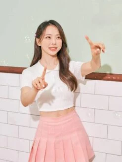 White Cropped Collared Shirt | Vivi - Loona -Diva s Closet ViVi Loona White Cropped Collared Shirt 1 600x800 1