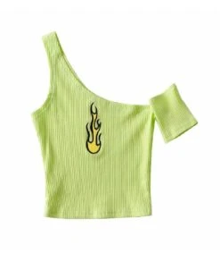 Green Flame Cropped Top| Wendy - Red Velvet