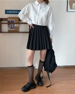 White Crop Shirt | Yuna - ITZY 36 White Crop Shirt | Yuna - ITZY -Diva s Closet White Crop Shirt Yuna ITZY 1