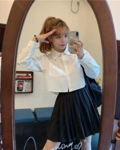 White Crop Shirt | Yuna - ITZY 35 White Crop Shirt | Yuna - ITZY -Diva s Closet White Crop Shirt Yuna ITZY 11