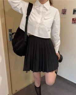 White Crop Shirt | Yuna - ITZY 34 White Crop Shirt | Yuna - ITZY -Diva s Closet White Crop Shirt Yuna ITZY 13