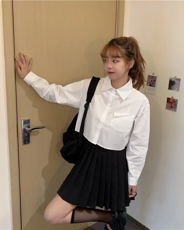 White Crop Shirt | Yuna - ITZY 14 White Crop Shirt | Yuna - ITZY - Image 12