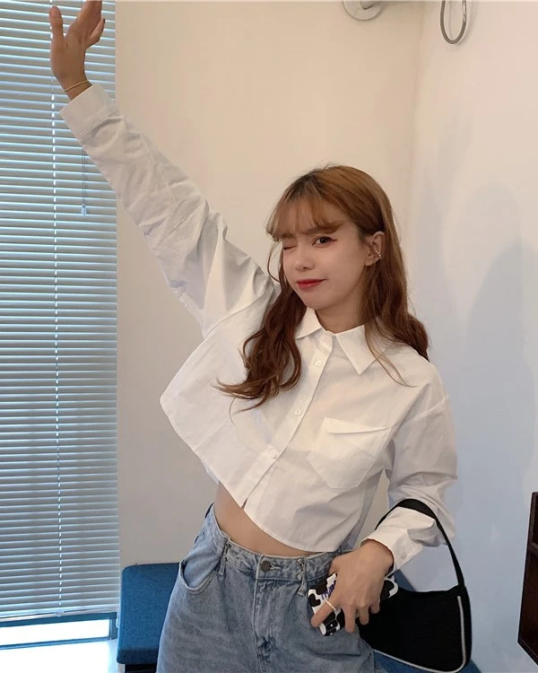 White Crop Shirt | Yuna - ITZY 8 White Crop Shirt | Yuna - ITZY - Image 6