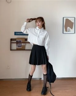 White Crop Shirt | Yuna - ITZY 29 White Crop Shirt | Yuna - ITZY -Diva s Closet White Crop Shirt Yuna ITZY 4