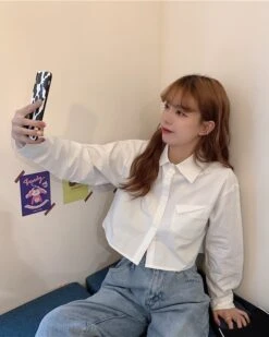 White Crop Shirt | Yuna - ITZY 24 White Crop Shirt | Yuna - ITZY -Diva s Closet White Crop Shirt Yuna ITZY 7