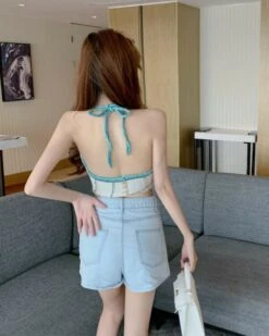 White Diamond Pattern Halter Top | Jihyo - Twice -Diva s Closet White Diamond Pattern Halter Top Jihyo Twice 2 600x751 1