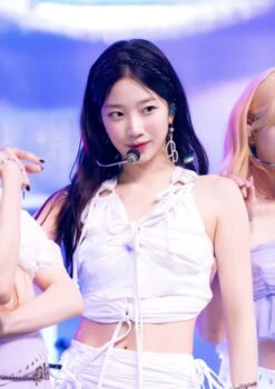 White Drawstrings Low Neckline Top | Kazuha - Le Sserafim -Diva s Closet White Drawstrings Low Neckline Top Kazuha Le Sserafim Idol 600x851 1