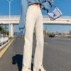 White Front Slit Jeans | Taehyung - BTS -Diva s Closet White Front Slit Jeans Taehyung BTS 3 600x766 1