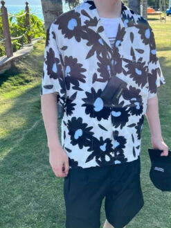 White Large Floral Pattern Shirt | Taehyung- BTS 25 White Large Floral Pattern Shirt | Taehyung- BTS -Diva s Closet White Large Floral Pattern Shirt Taehyung BTS 10 600x800 1