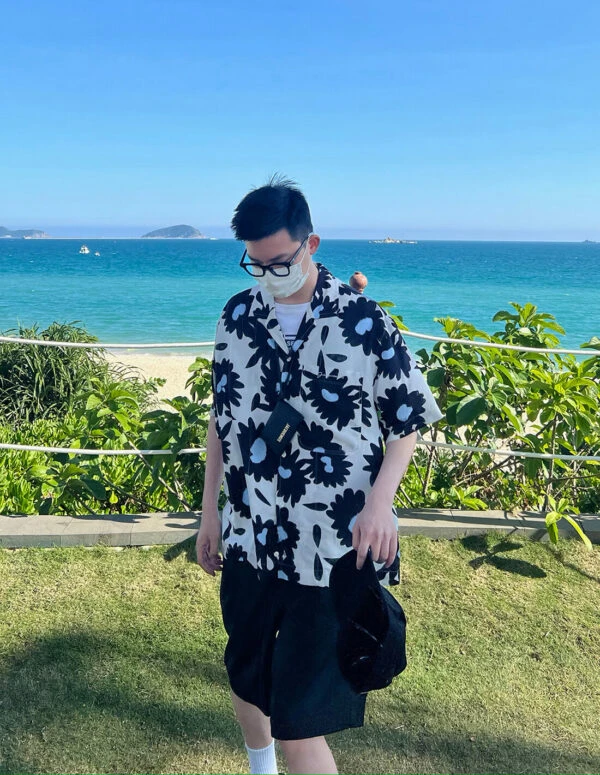 White Large Floral Pattern Shirt | Taehyung- BTS 14 White Large Floral Pattern Shirt | Taehyung- BTS - Image 12