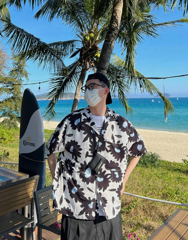 White Large Floral Pattern Shirt | Taehyung- BTS 8 White Large Floral Pattern Shirt | Taehyung- BTS - Image 6