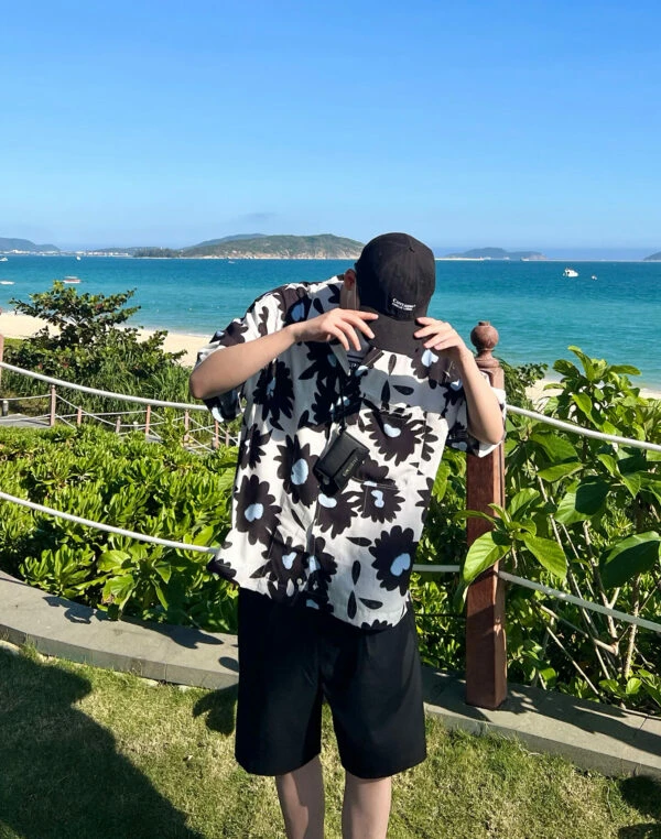 White Large Floral Pattern Shirt | Taehyung- BTS 6 White Large Floral Pattern Shirt | Taehyung- BTS - Image 4