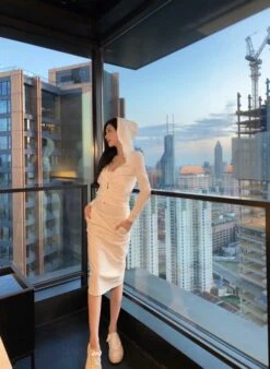 White Tube Bodycon Dress | Seulgi - Red Velvet -Diva s Closet White Tube Bodycon Dress Seulgi Red Velvet 4 scaled 600x821 1