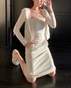 White Tube Bodycon Dress | Seulgi - Red Velvet -Diva s Closet White Tube Bodycon Dress Seulgi Red Velvet 7 600x750 1