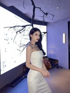 White Tube Bodycon Dress | Seulgi - Red Velvet -Diva s Closet White Tube Bodycon Dress Seulgi Red Velvet 8 scaled 600x800 1