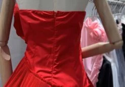 Red Flower Embellished Ruffled Dress | Winter - Aespa -Diva s Closet Winter Aespa Red Flower Embellished Ruffled Dress 8 600x416 1