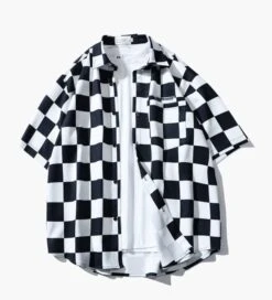 Black And White Checkerboard Shirt | Winwin - NCT -Diva s Closet Winwin NCT Black And White Checkerboard Shirt 14 600x660 1