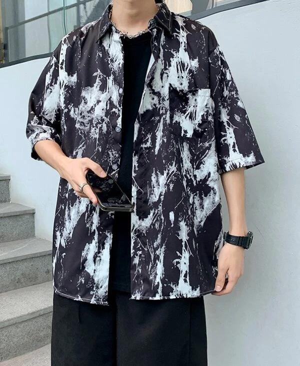 Black Paint Splattered Shirt | Winwin - NCT 6 Black Paint Splattered Shirt | Winwin - NCT - Image 4