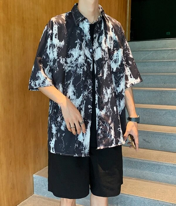 Black Paint Splattered Shirt | Winwin - NCT 3 Black Paint Splattered Shirt | Winwin - NCT