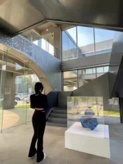 Black Criss-Cross Waist Flared Pants | Wonyoung - IVE -Diva s Closet Wonyoung Black Criss Cross Waist Flared Pants 5 600x800 1