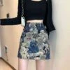 Blue Bear Print Skirt | Wonyoung - IVE 2 Blue Bear Print Skirt | Wonyoung - IVE -Diva s Closet Wonyoung IVE Blue Bear Print Skirt 1