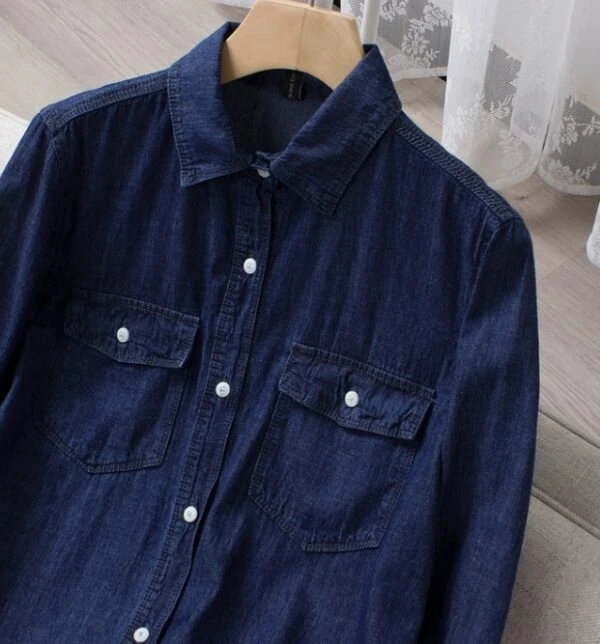 Classic Denim Long Sleeve Shirt | Xiumin - EXO 4 Classic Denim Long Sleeve Shirt | Xiumin - EXO - Image 2