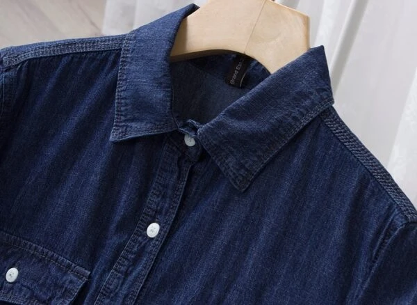 Classic Denim Long Sleeve Shirt | Xiumin - EXO 7 Classic Denim Long Sleeve Shirt | Xiumin - EXO - Image 5