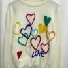 White Love Embroidered Sweatshirt | Xiumin - EXO -Diva s Closet Xiumin EXO Love Embroidered Sweater 12 e1612836674271